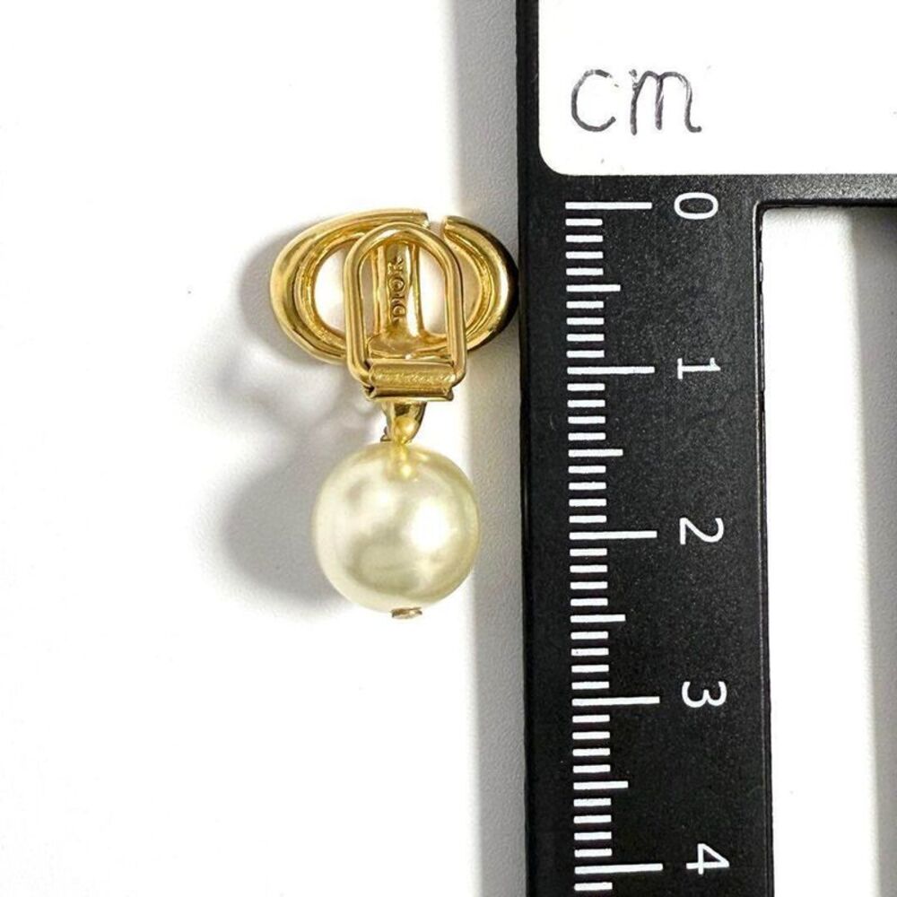 Christian Dior CD Navy Clip Earrings - Picture 9 of 10